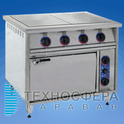 Плита профессиональная с духовкой ПЕД-4 КИЙ-В (Украина)