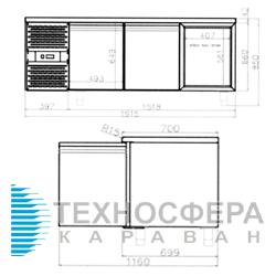 Холодильний стіл BOLARUS SCH-3 INOX